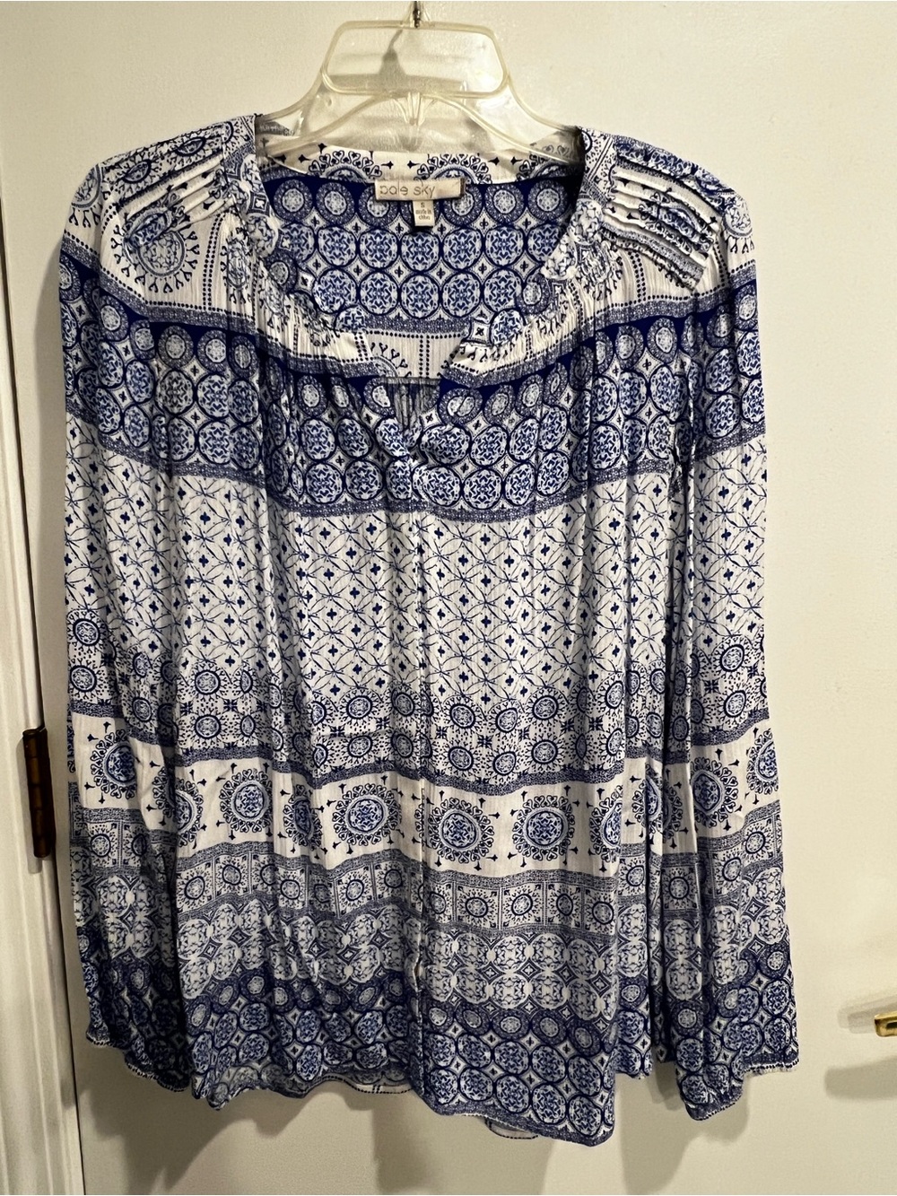 Blue & White Printed Tunic Top by Soft Surroundings